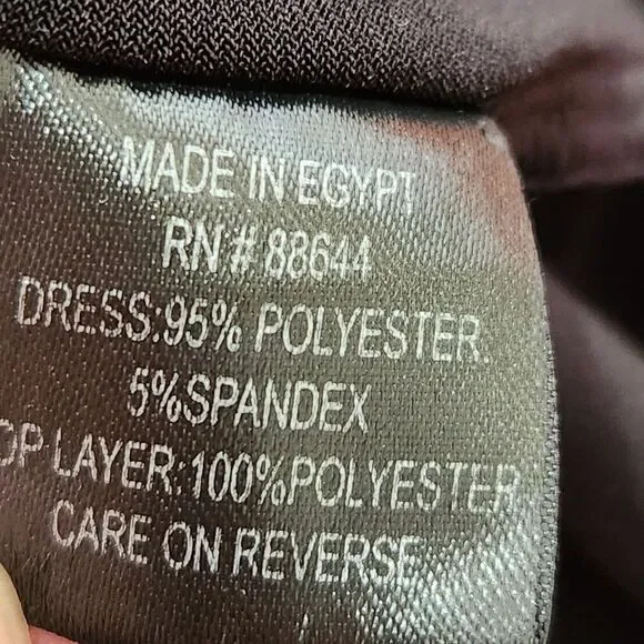 Glamour Night Dress Size 8 Attached Sheer Cape Stretch Cocktail Dress - Picture 13 of 13